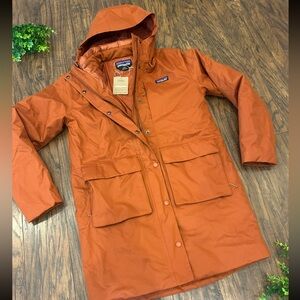 NWT PATAGONIA Women's Pine Bank 3-in-1 Parka Coat Burnshed Red long winter warm